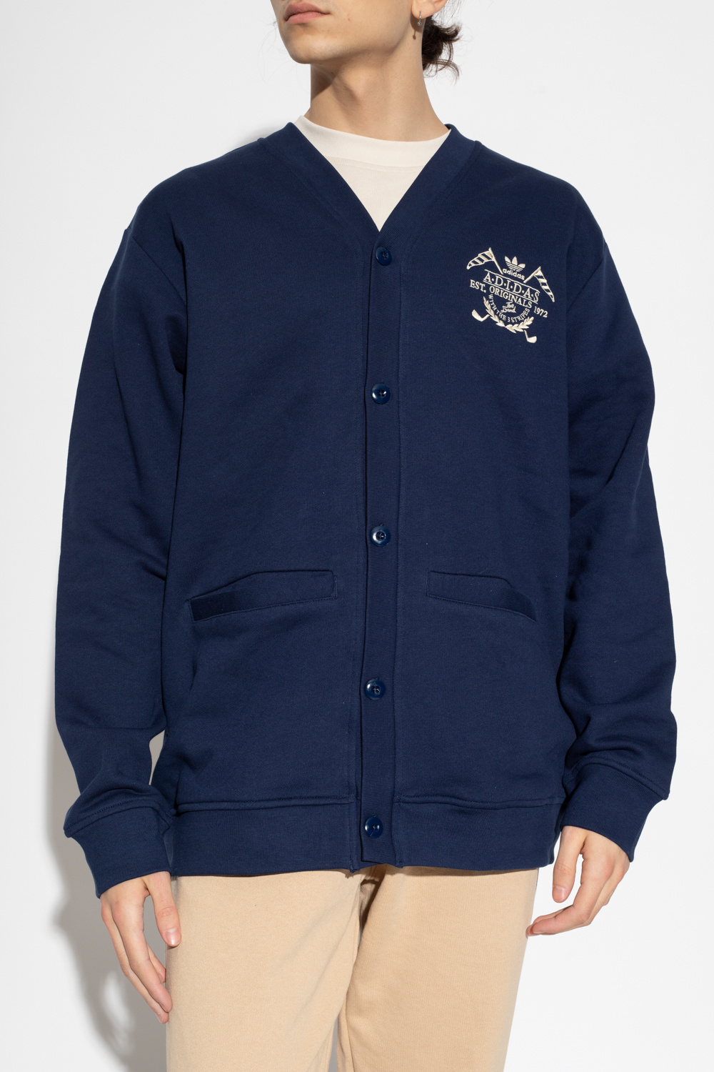 IetpShops Denmark embroidered sweatshirt ADIDAS Originals Navy